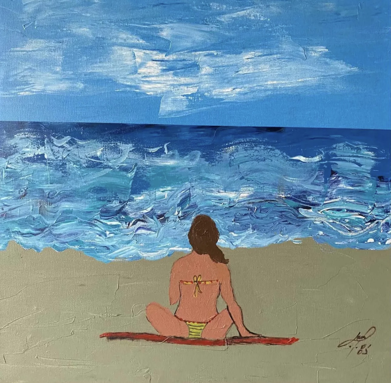 Entre o mar e o silêncio: uma pintura sobre contemplação, liberdade e horizonte 1